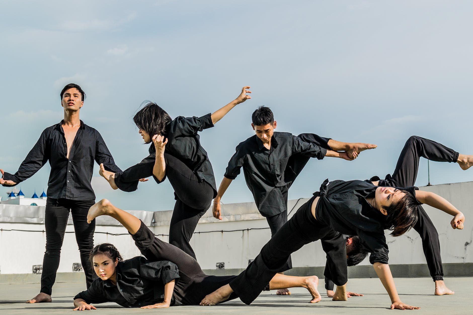 persons in black shirt and pants