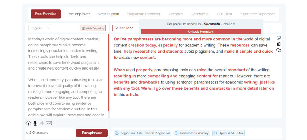 paraphrasing tool