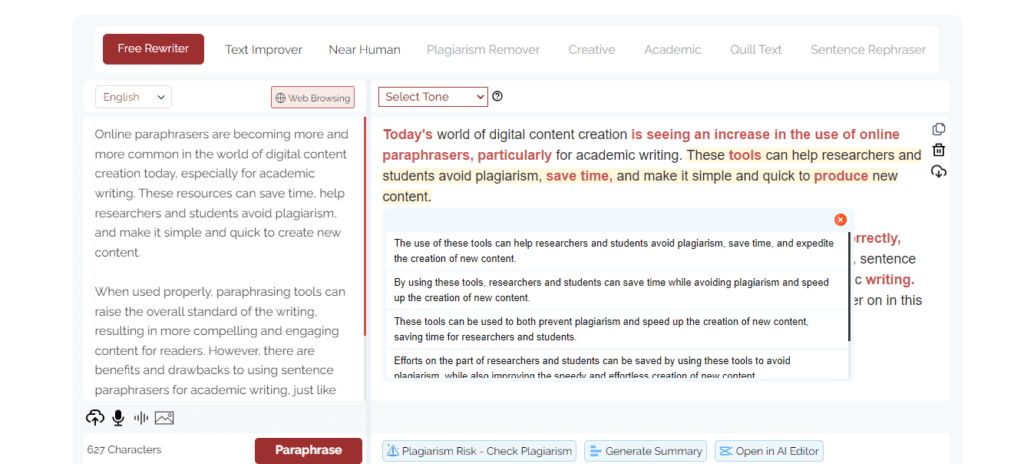 Paraphrasing Tool – Academic Rephrase Tool for Researchers